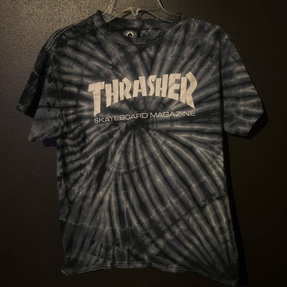 Thrasher Black Tie-Dye Short Sleeve Tee